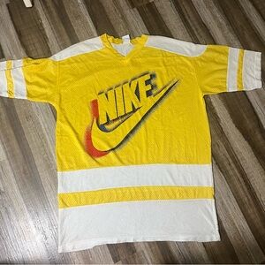 Nike Bold Yellow and White Sports Jersey